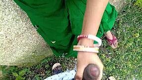 big tits indian mommy fucked missionary by stepson in jungle public forest orgasm