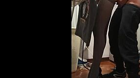 Sexy milf in heels pantyhose ironing bent over doggystyle pussy pounded rough cums hard