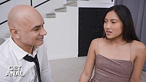 Hardcore Anal Drilling Ravages May Thai's Tight Asian Asshole with Christian Clay