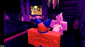 furry roblox player takes big cock anal pounding