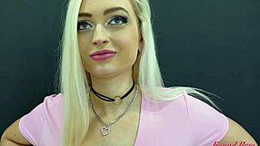Starlette Storm's curvy blonde handjob rimjob dildo toy play