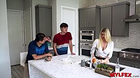 Mylfex StepMom Fucked Raw Next to Clueless StepDad in Taboo Doggystyle!