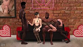 carol and lian zhao share cocks in wild sims 4 orgy