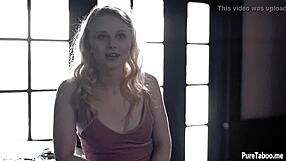 Nervous Tiny Blonde Virgin Surrenders to Old Man's Monster Cock!