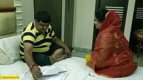imagine a hot desi wife easing her middle-aged husband's erection woes with sultry erotic moves in bed