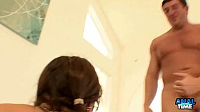 nasty audrey rose rims ass then rides cock deep in her tight skinny butthole