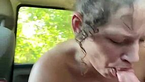 Pretty Hooker Deepthroats Cock in Car Then Spits Massive Cum Load