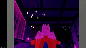 furry roblox player takes big cock anal pounding