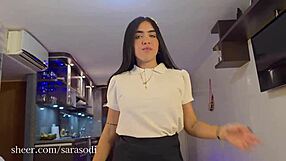 Stepdaughter punished with classmate sex after late night creampie riding
