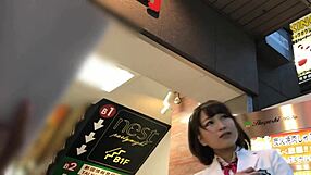 Akiba Idol's Backstage Perks: Miniskirt Tease Ends in Facial Cumshot Option