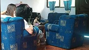 spying on latina stepsis getting doggystyle pounded by boyfriend?