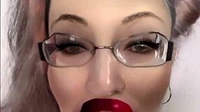 goddess in glasses demands your cash before jerk off slavery starts