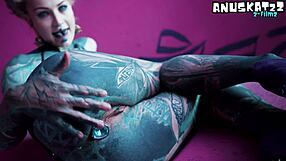 solo tattoo girl fists her tight asshole with toys and plugs stretching wide 😈🔥