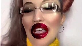 goddess in glasses demands your cash before jerk off slavery starts