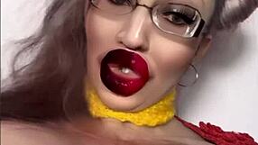 goddess in glasses demands your cash before jerk off slavery starts