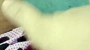 her wet pussy throbs as she fingers hard gushing with raw horny moans