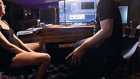 raven grey strokes feet over cock until it spurts cum alone