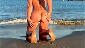kleo furiosa's tight tanned ass and pussy teasing on beach got you hard?