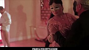 whole family invited to masquerade orgy party with penny barber and more