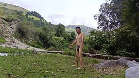 i'm fucking the estate's biggest whore with her huge tits and juicy pussy out in the countryside