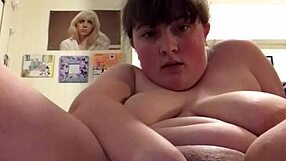 omg look at this mature bbw groping her big tits and hairy pussy