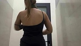 whoa check out this extreme public gym squirt from wet pussy fingering