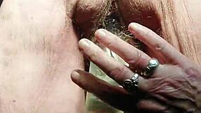 Granny Slut Fucks Hairy Pussy Deep With Huge Dildo