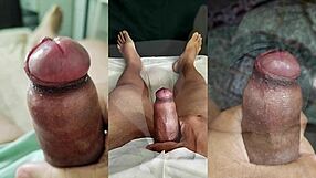 small foreskin cock jerked and cummed while teen girlfriend masturbates her juicy pussy