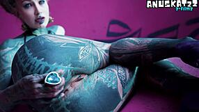 solo tattoo girl fists her tight asshole with toys and plugs stretching wide 😈🔥