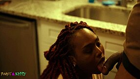 he face fucks her hard in kitchen then creampies deep in bedroom