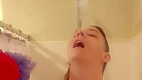 in the shower i get soaking wet fingering my shaved pussy groping my natural tits homemade amateur style