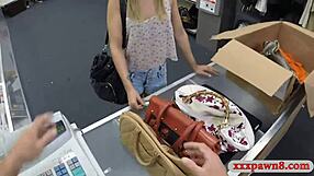 slim babe glasses gets boned hard by pawn guy