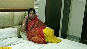 imagine a hot desi wife easing her middle-aged husband's erection woes with sultry erotic moves in bed