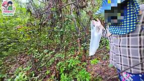 hot thai babe in uniform gets licked outdoors by amateur neighbor fun!