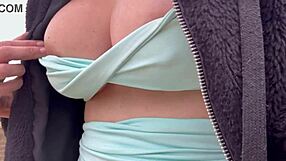 hot italian stepmom artemisia love's big tits bikini tease by the beach close-up