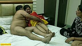 imagine a hot desi wife easing her middle-aged husband's erection woes with sultry erotic moves in bed