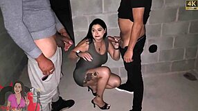 housewife visits construction site meets three guys unleashes her ass gets filled with cum for cuckold husband to clean