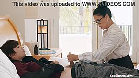 Teacher Jerks Student Cock with Titty Fuck Bonus!