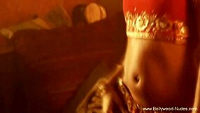 exotic oriental brunette's sexy belly dance teases with erotic nude moves