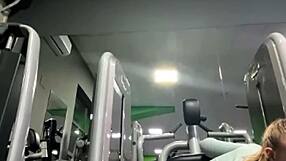 bbw teen blonde fingers fat pussy then fucks hard in public gym
