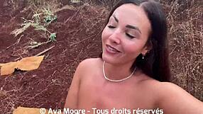 French Amateur Banged Hard by Strangers Group in Woods
