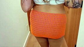 Diabeticoochie bends over sucks massive cock and fucks showing flexibility at cum fiesta party