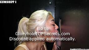 Gia Returns for Gloryhole Fuck and Massive Cum Swallow Lunch