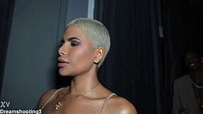 Two guards fuck famous Venezuelan DJ's big tits pussy