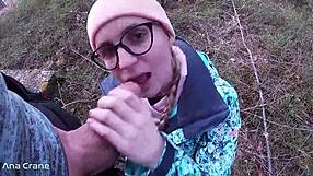 ever wonder why my girlfriend deepthroats monster cock in forest swallowing every drop?