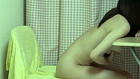 Look at this cute japanese fuck doll's natural tits nipples naked on webcam!!