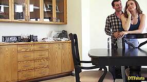 chanel preston gets rough kitchen fuck facial by james deen on phone