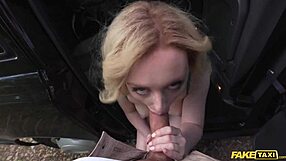 sexy british babe fucks fake taxi driver doggystyle before flight cumshot