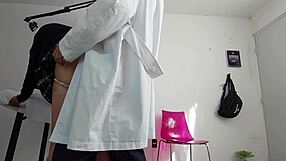 mexican latina patient in miniskirt gets doctor exam turning to creampie insemination