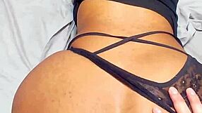 Colombian ebony daddy's slave begs as huge cock stretches her sore ass painfully
